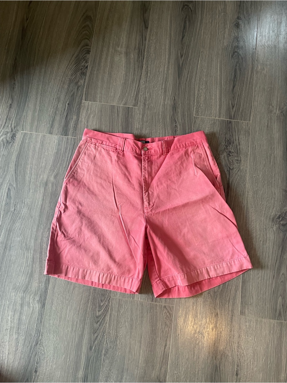 Ralph Lauren Mens Chino Shorts Nantucket Red Flat Front 36 Preppy Vintage